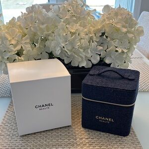 Chanel Beauté Navy Blue Vanity or Travel Case